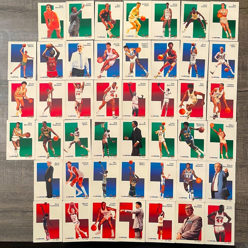 COURTSIDE COLLEGE FLASHBACK SET LIMITED EDITION 45 CARD SET • 199,000 PRODUCED